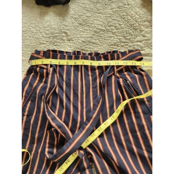 Zara Navy Striped Pants - Picture 6 of 10